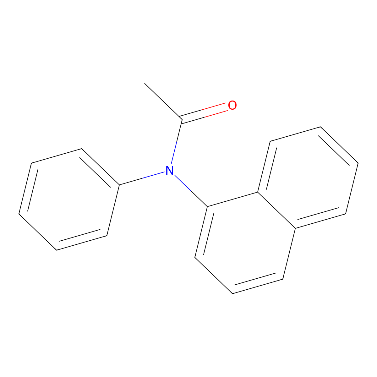 N-(Naphthalen-1-yl)-N-phenylacetamide molecular structure, CAS 59130-78-8