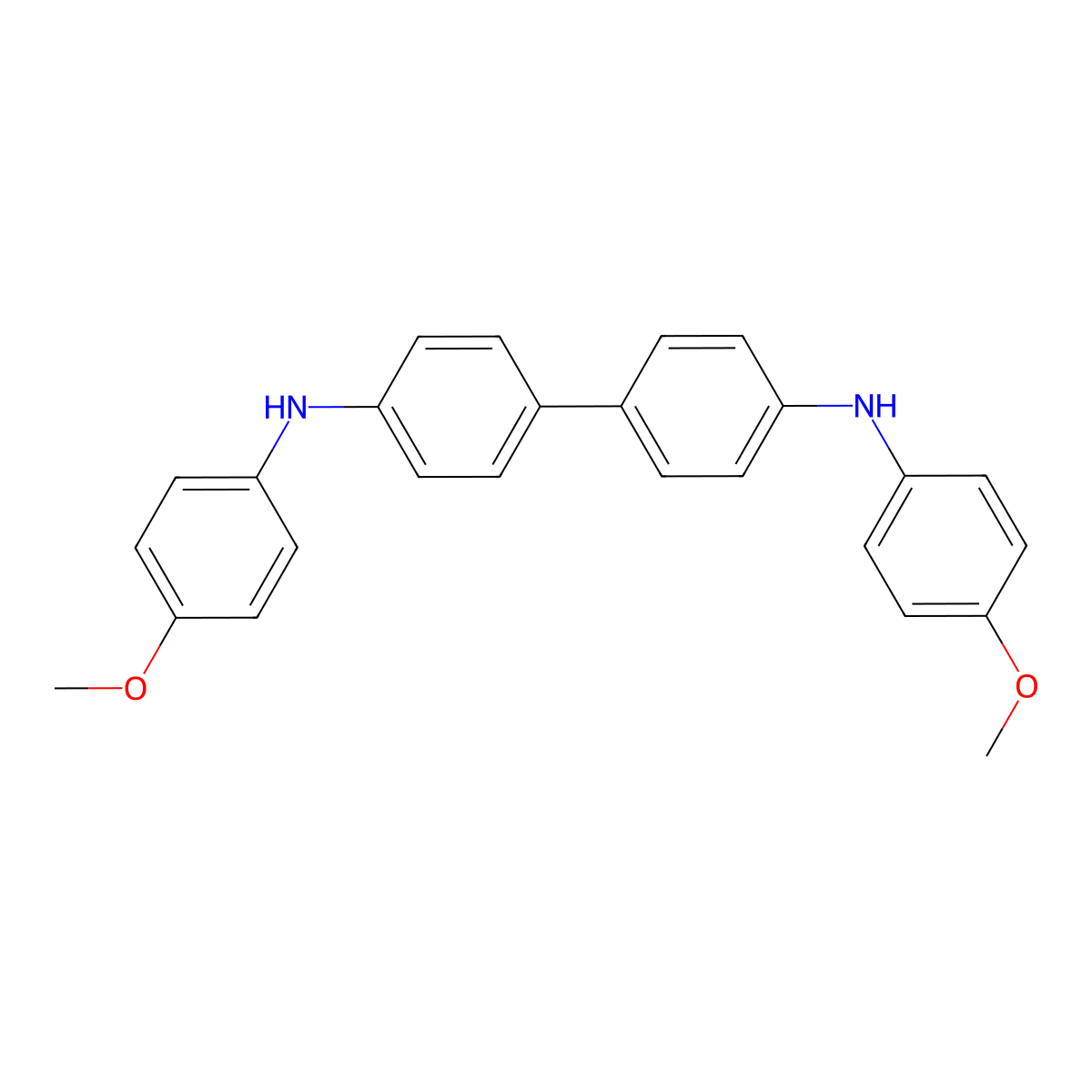 N,N'-Bis(4-methoxyphenyl)benzidine molecular structure, CAS 59131-00-9