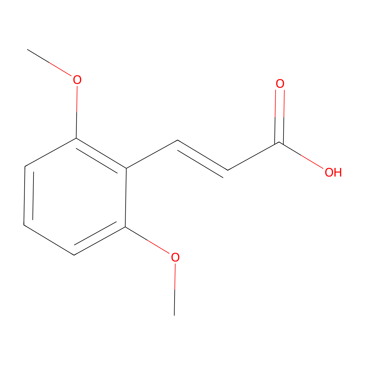 (E)-3-(2,6-dimethoxyphenyl)acrylic acid molecular structure, CAS 59131-19-0
