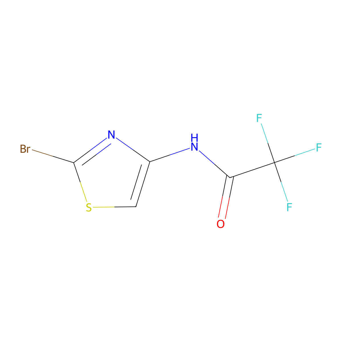 N-(2-bromothiazol-4-yl)-2,2,2-trifluoroacetamide molecular structure, CAS 59134-90-6
