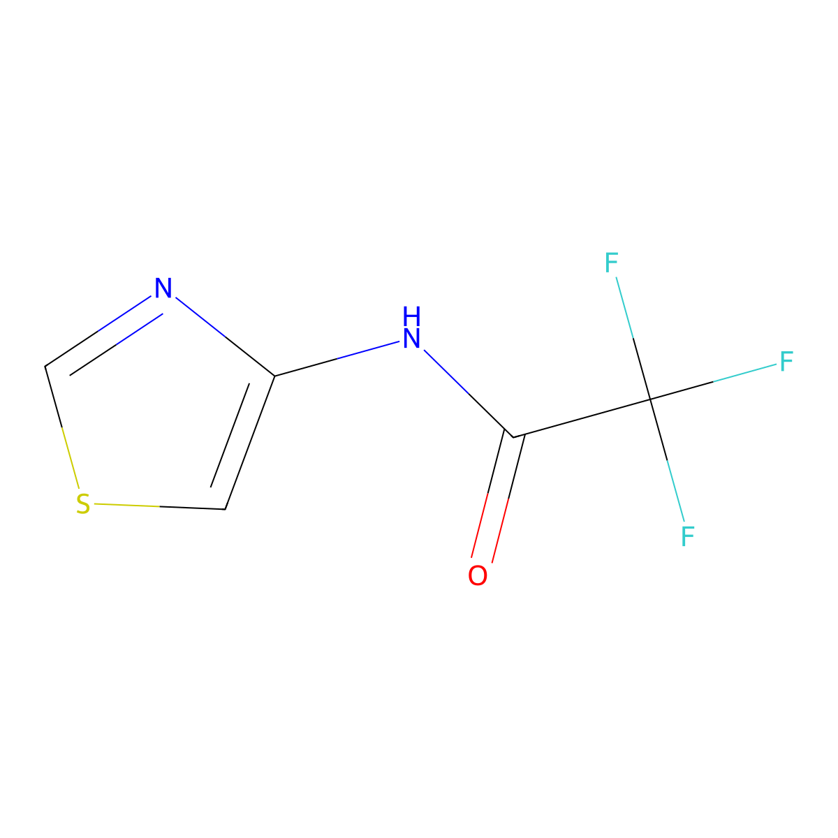 2,2,2-trifluoro-N-(thiazol-4-yl)acetamide molecular structure, CAS 59134-92-8