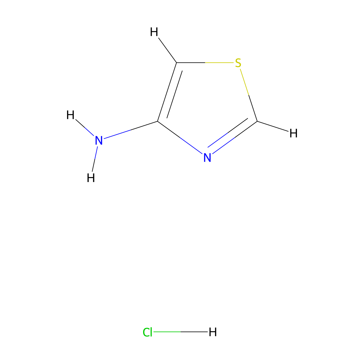 Thiazol-4-amine hydrochloride molecular structure, CAS 59134-95-1