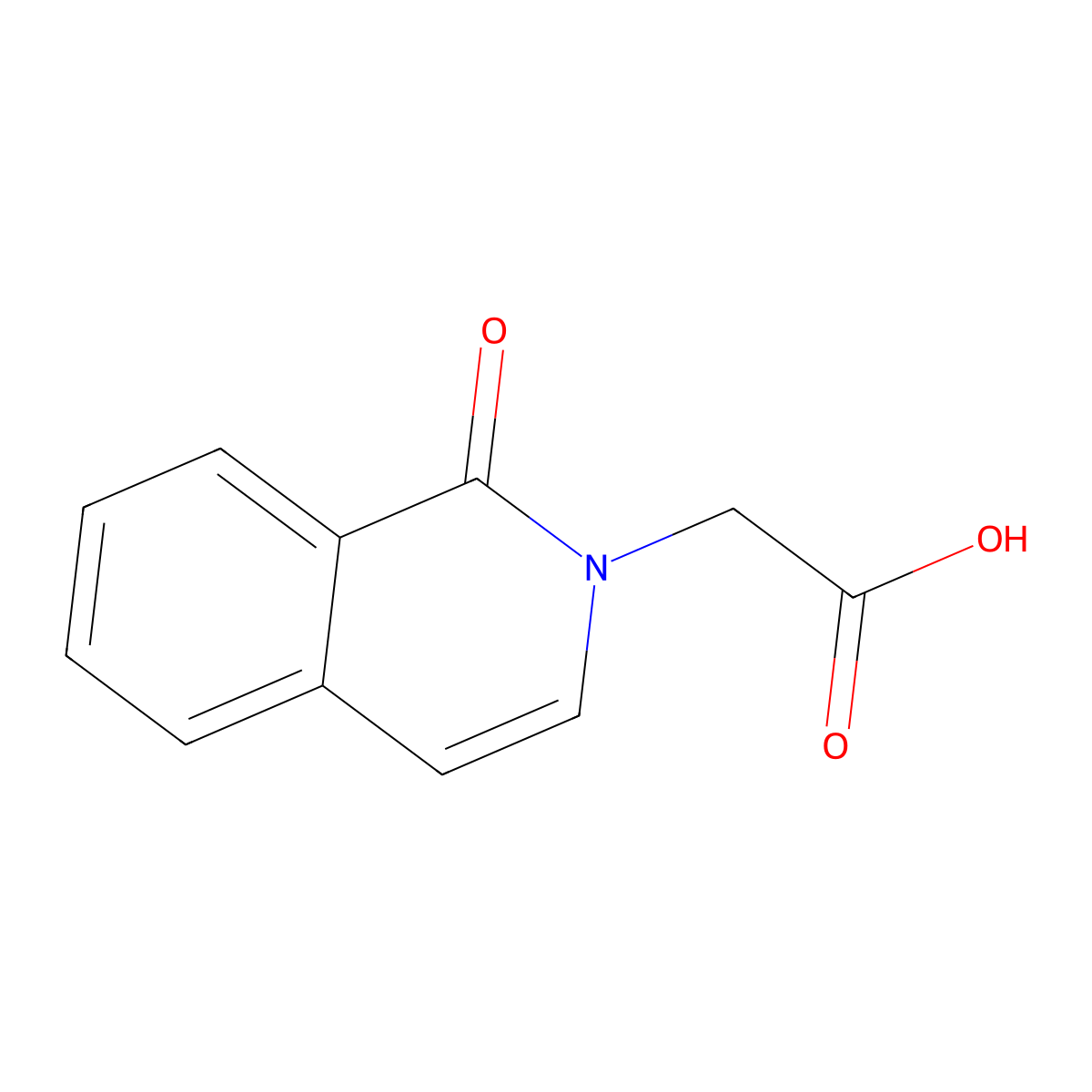 2-(1-Oxo-1,2-dihydroisoquinolin-2-yl)acetic acid molecular structure, CAS 59139-93-4