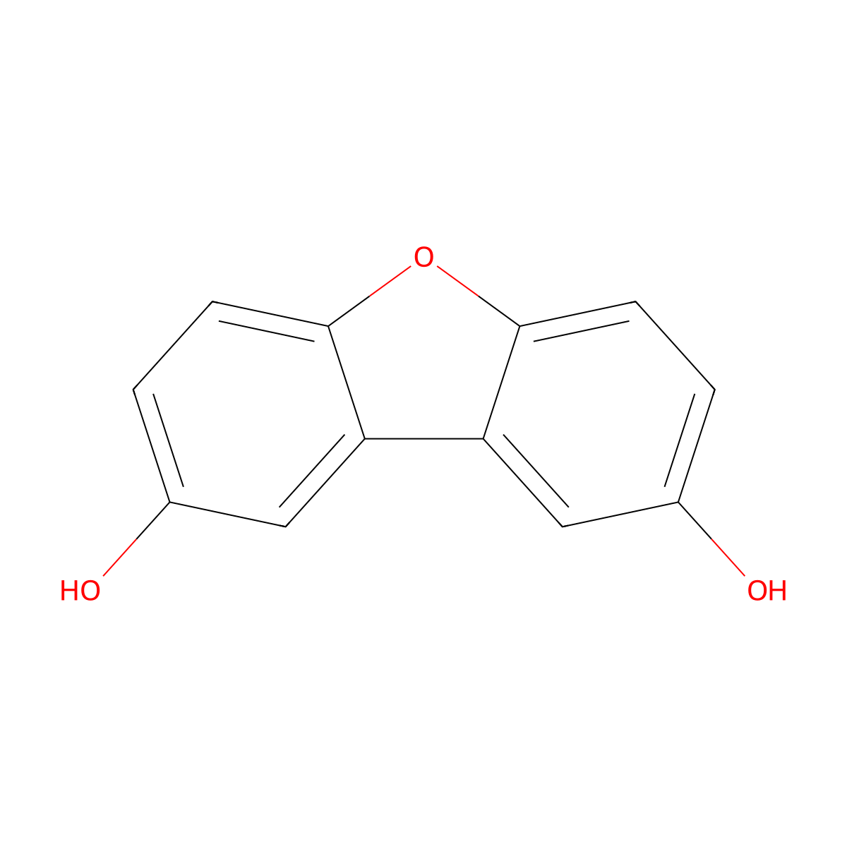 2,8-Dihydroxydibenzofuran molecular structure, CAS 5914-48-7