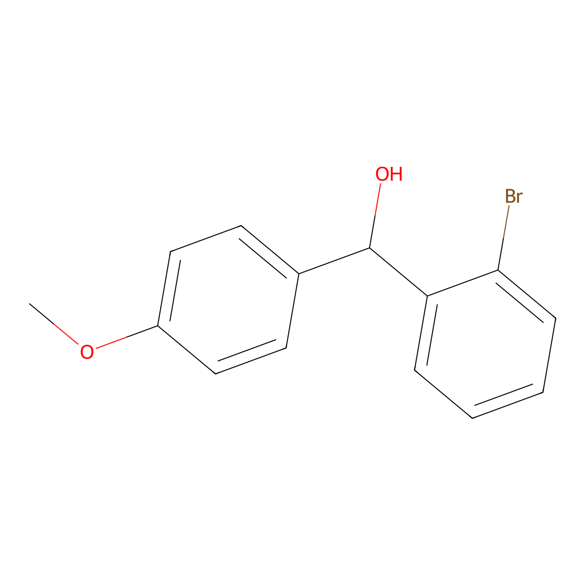 2-Bromo-alpha-(4-methoxyphenyl)benzenemethanol molecular structure, CAS 59142-64-2