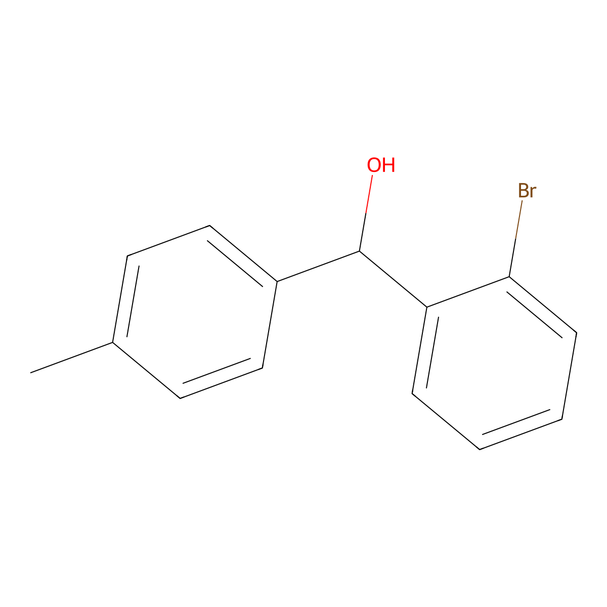 (2-Bromophenyl)(p-tolyl)methanol molecular structure, CAS 59142-66-4