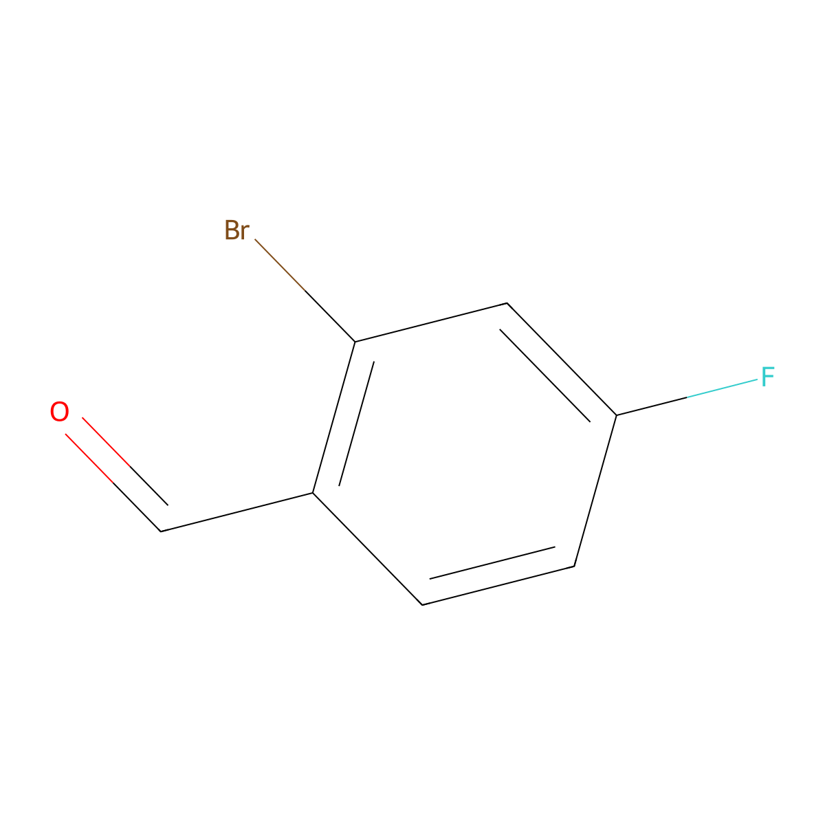 2-Bromo-4-fluorobenzaldehyde molecular structure, CAS 59142-68-6