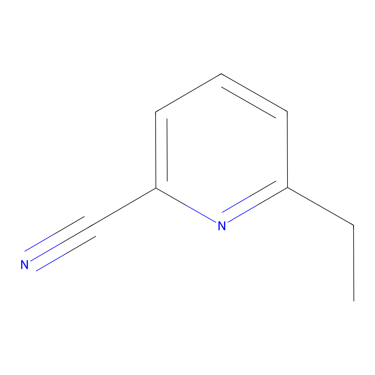 6-Ethylpyridine-2-carbonitrile molecular structure, CAS 59146-66-6