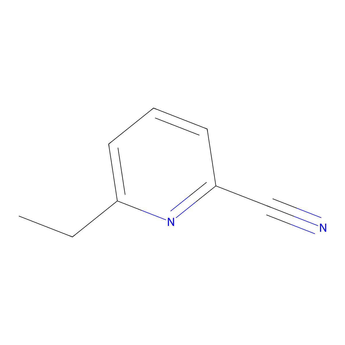 6-Ethylpyridine-2-carbonitrile molecular structure, CAS 59146-66-6