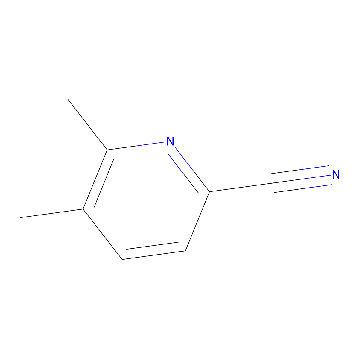 5,6-Dimethylpicolinonitrile molecular structure, CAS 59146-67-7