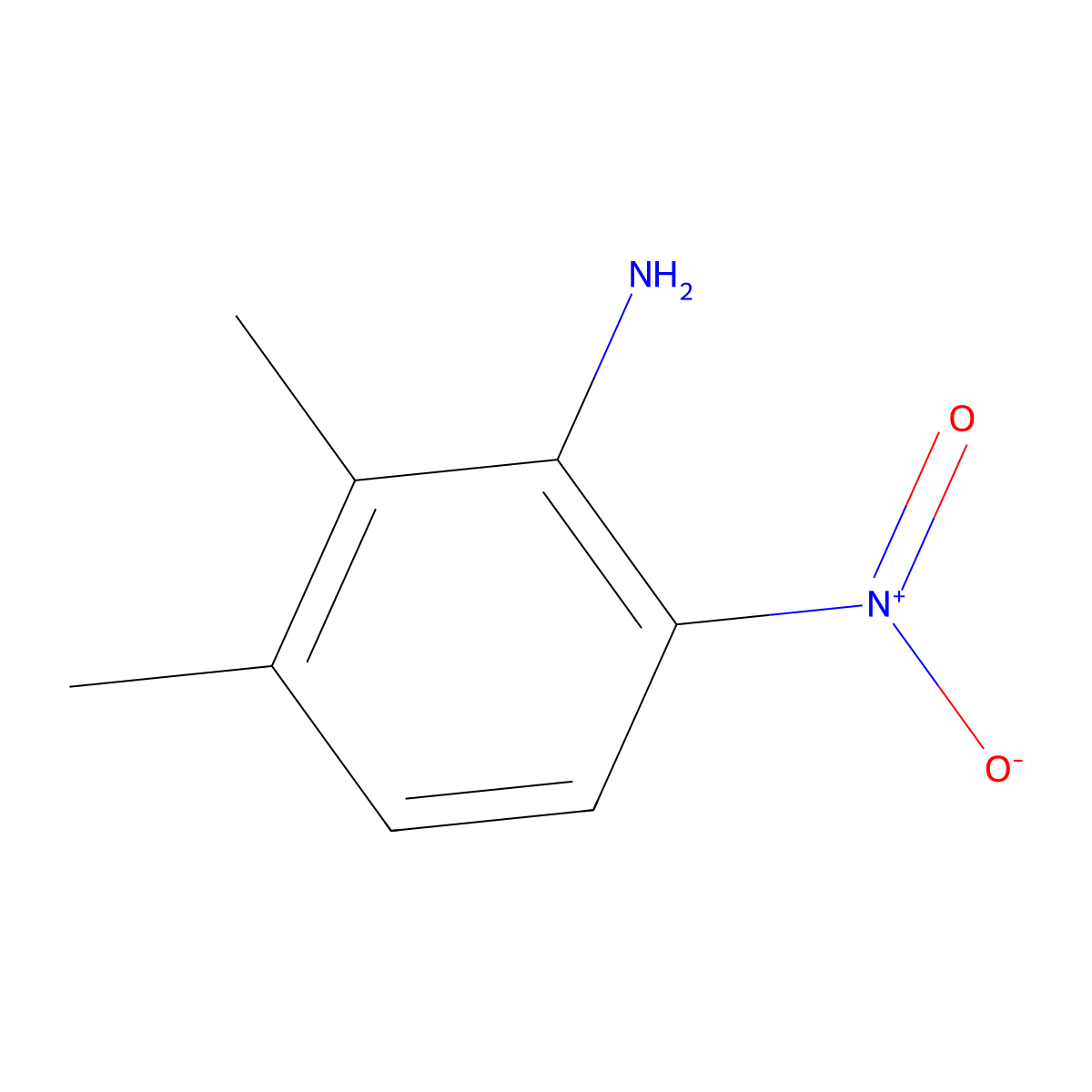 2,3-Dimethyl-6-nitroaniline molecular structure, CAS 59146-96-2