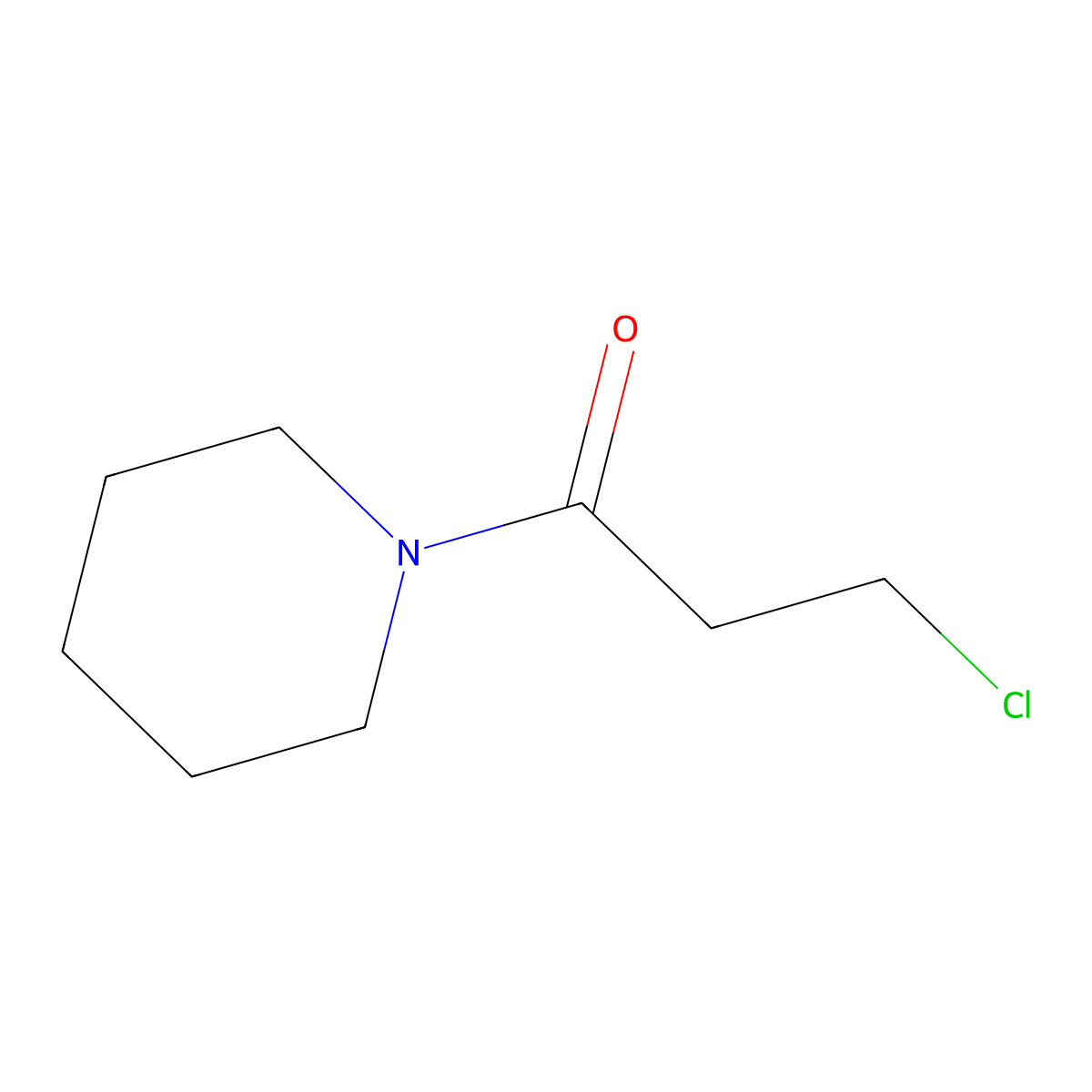 3-Chloro-1-(piperidin-1-yl)propan-1-one molecular structure, CAS 59147-44-3