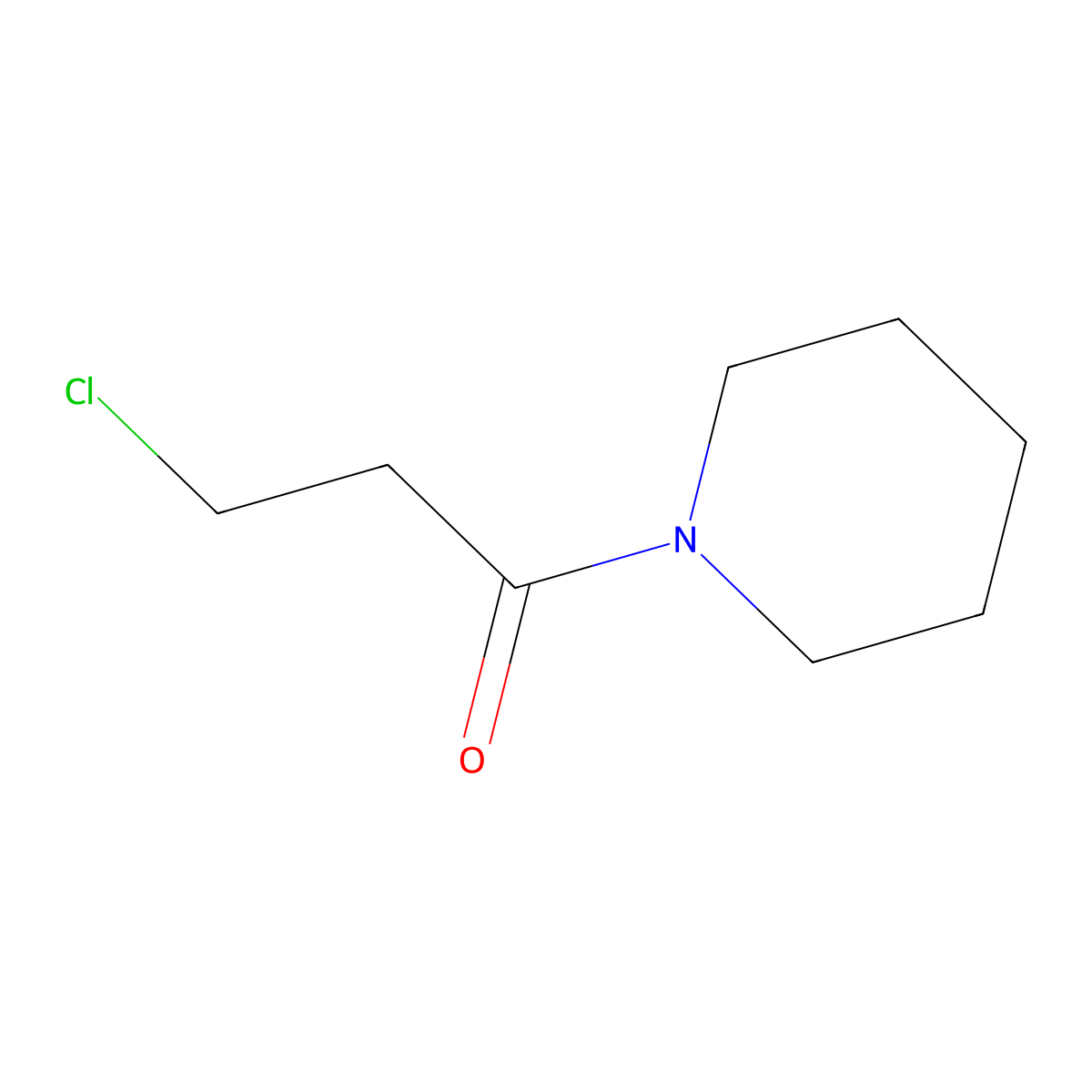 3-Chloro-1-(piperidin-1-yl)propan-1-one molecular structure, CAS 59147-44-3