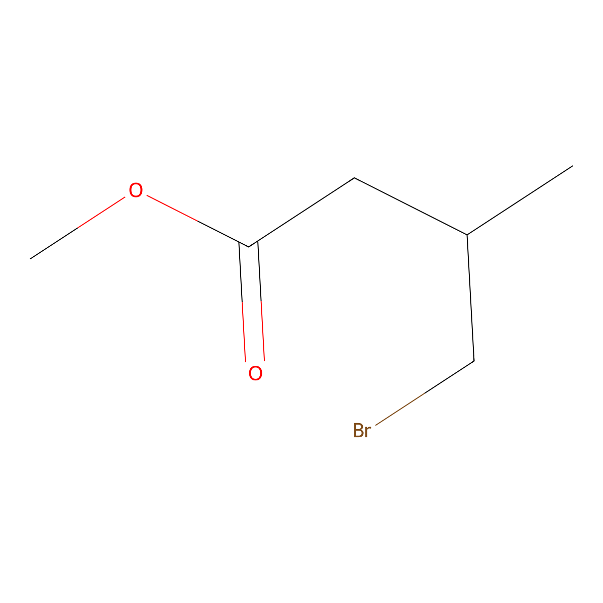 Methyl 4-bromo-3-methylbutanoate molecular structure, CAS 59147-45-4