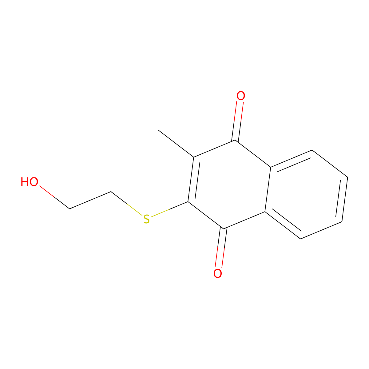 2-(2-Hydroxyethylsulfanyl)-3-methyl-1,4-naphthoquinone molecular structure, CAS 59147-84-1