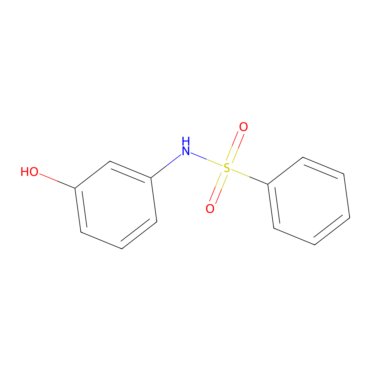 N-(3-Hydroxyphenyl)benzenesulphonamide molecular structure, CAS 59149-19-8