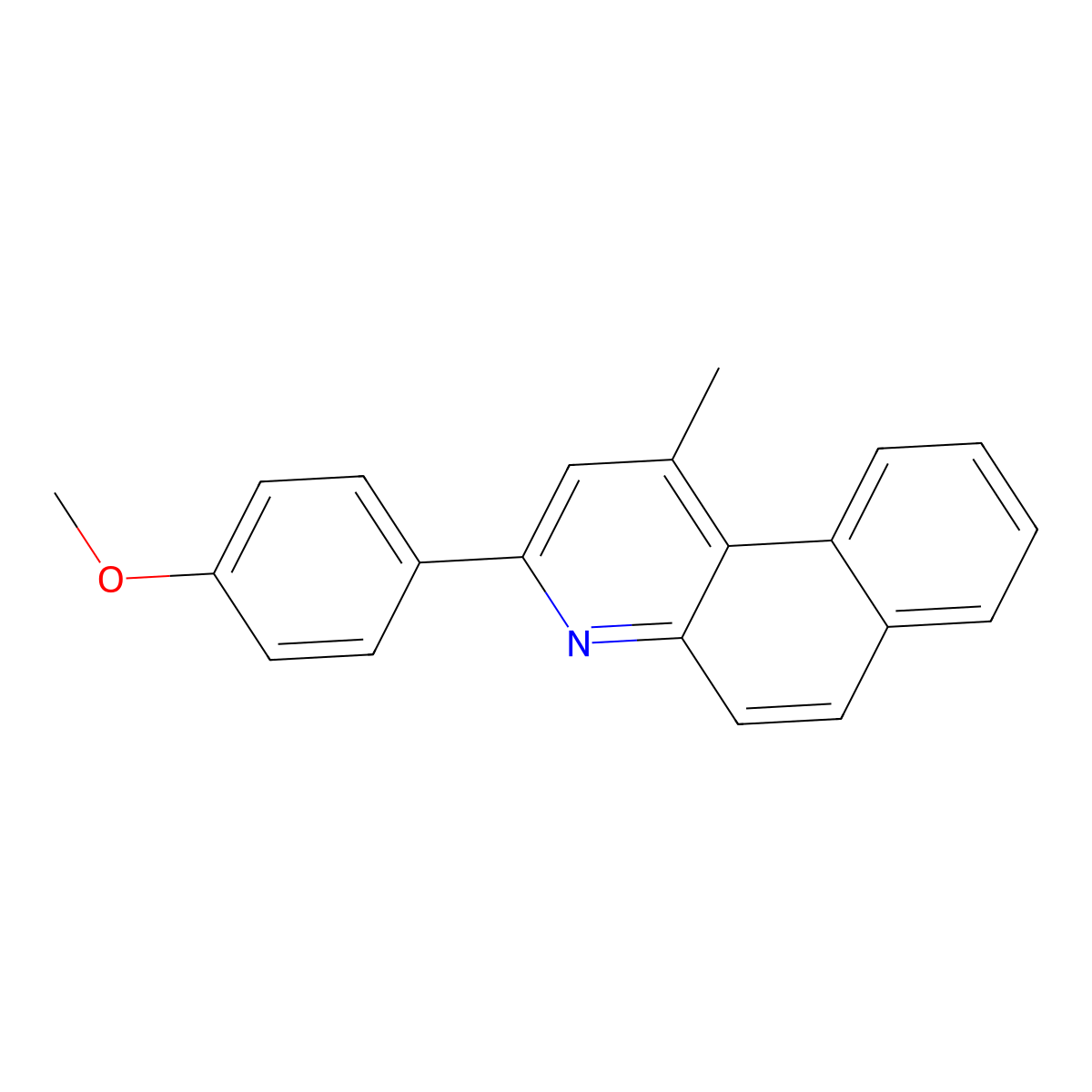 3-(4-Methoxyphenyl)-1-methylbenzo[f]quinoline molecular structure, CAS 59151-23-4