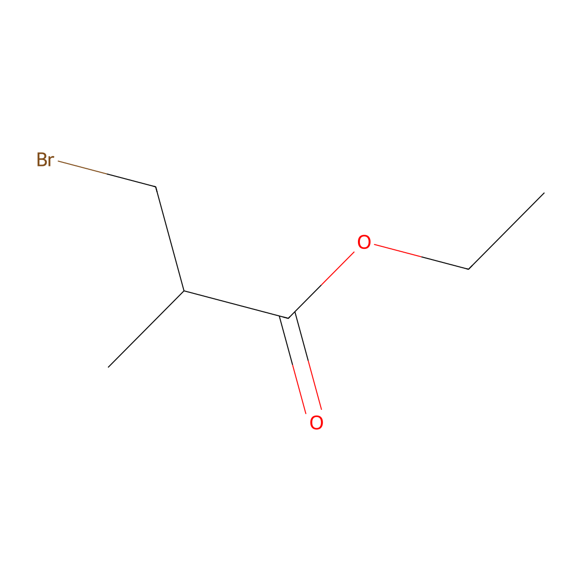 Propanoic acid, 3-bromo-2-methyl-, ethyl ester molecular structure, CAS 59154-46-0
