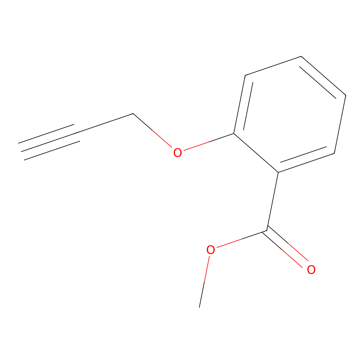 Methyl 2-(prop-2-yn-1-yloxy)benzoate molecular structure, CAS 59155-84-9