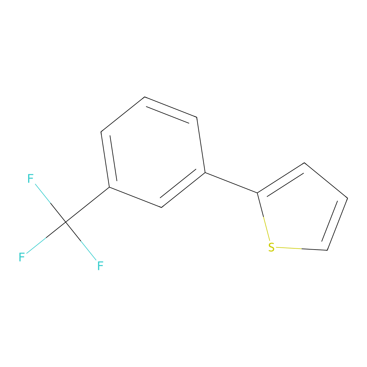 2-[3-(Trifluoromethyl)phenyl]thiophene molecular structure, CAS 59156-12-6