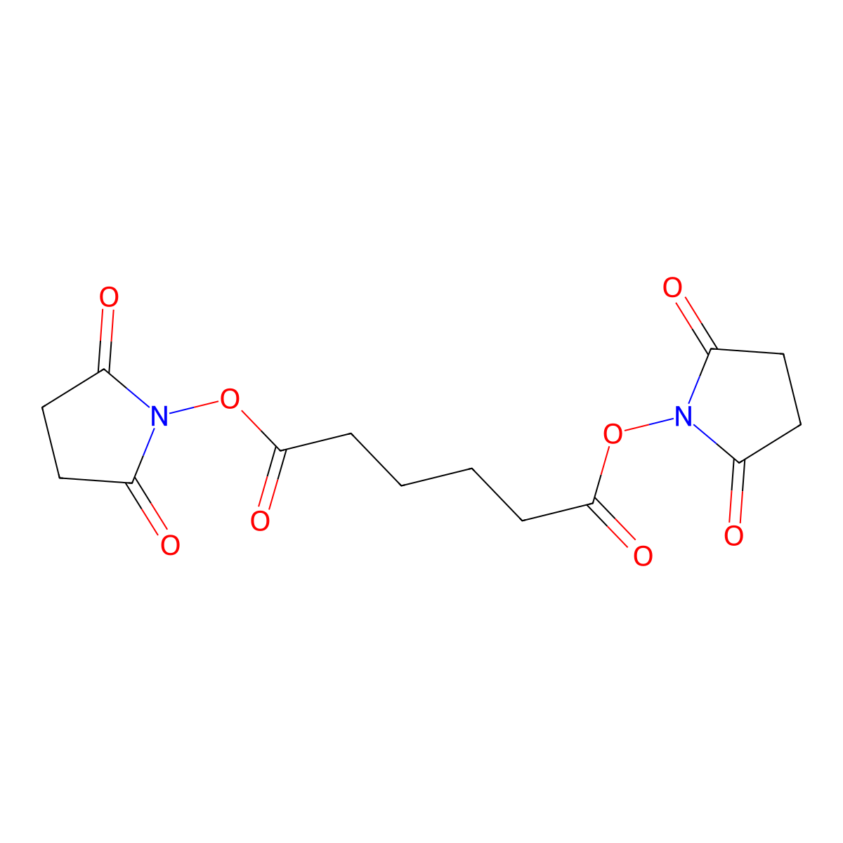 Disuccinimidyl adipate molecular structure, CAS 59156-70-6