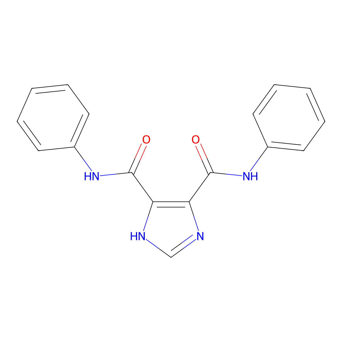 N4,N5-diphenyl-1H-imidazole-4,5-dicarboxamide molecular structure, CAS 59157-07-2