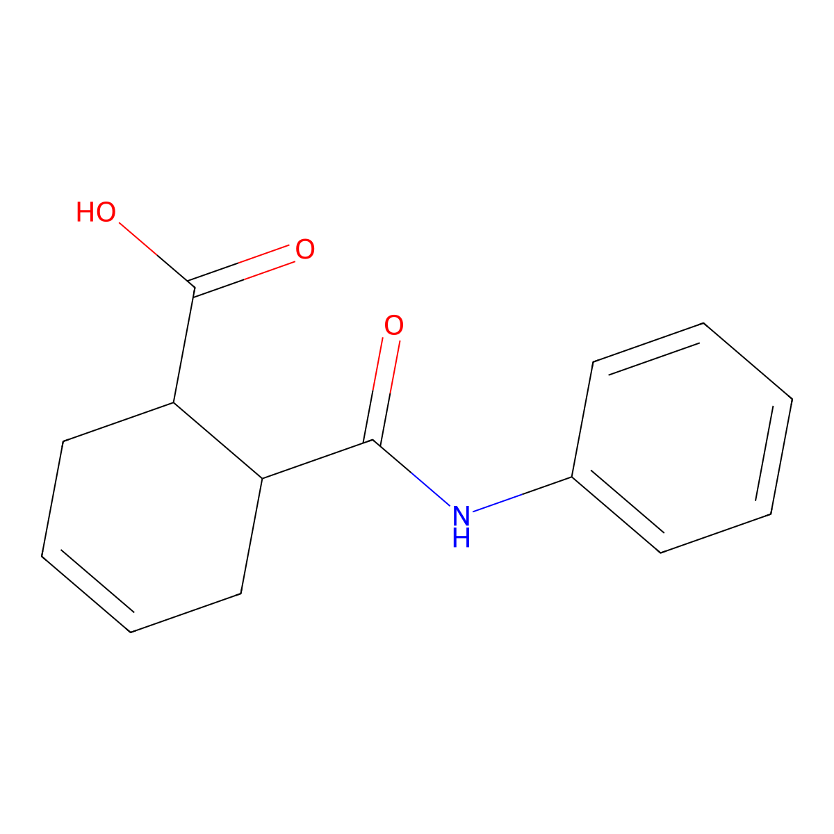 6-(Phenylcarbamoyl)cyclohex-3-ene-1-carboxylic acid molecular structure, CAS 59157-31-2