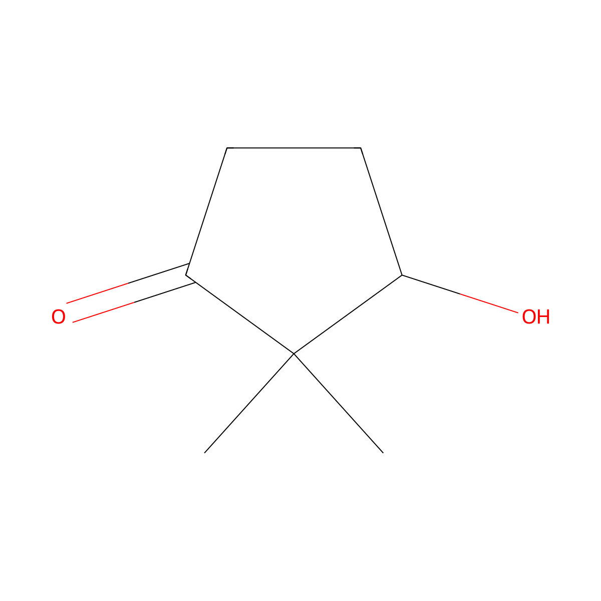 3-Hydroxy-2,2-dimethylcyclopentanone molecular structure, CAS 59159-05-6