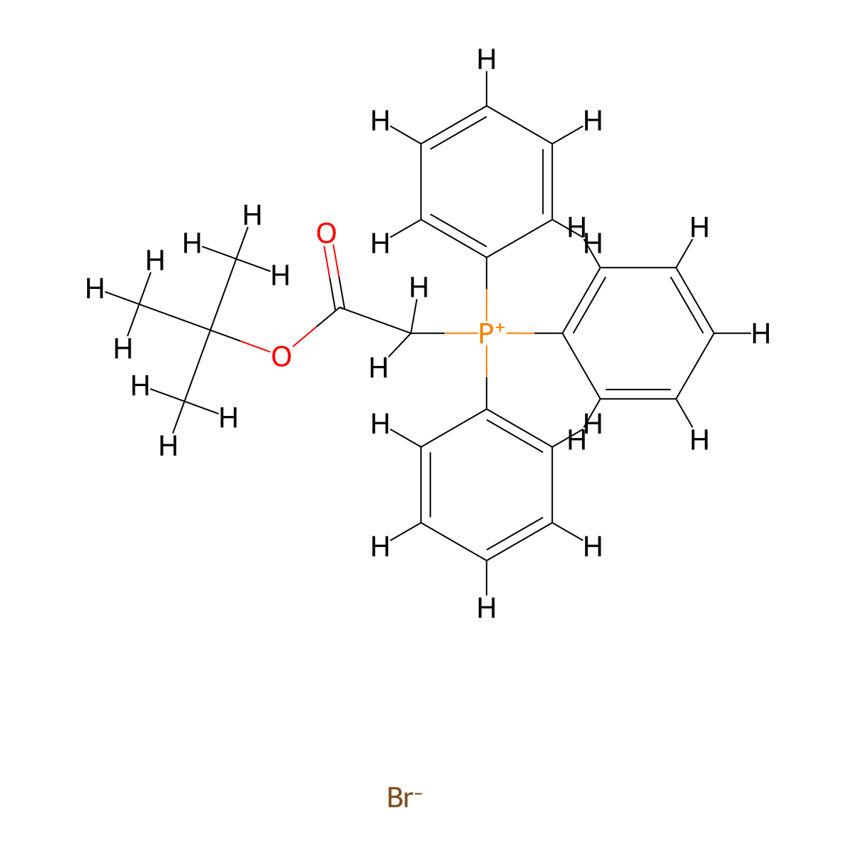 (tert-Butoxycarbonylmethyl)triphenylphosphonium Bromide molecular structure, CAS 59159-39-6