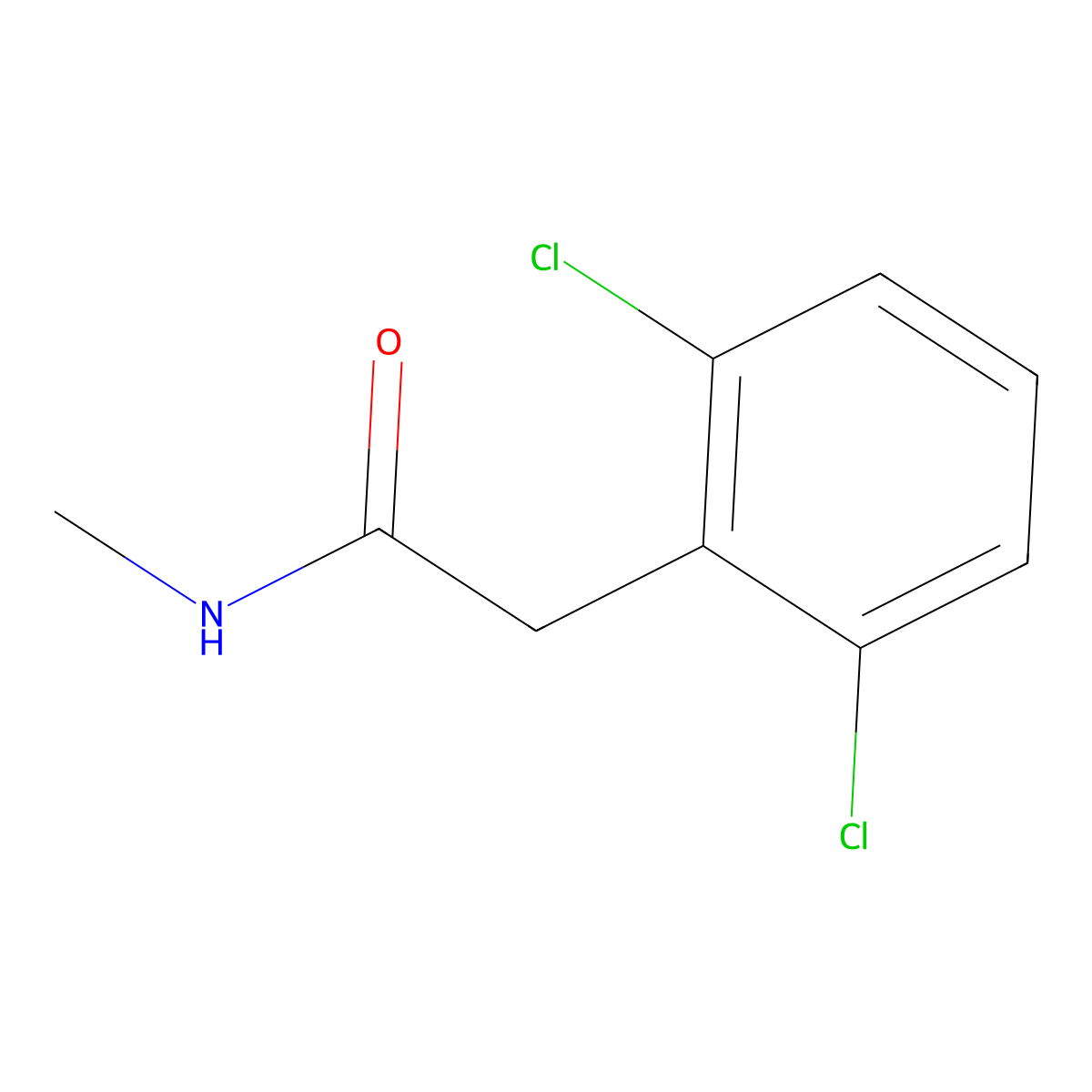 2-(2,6-dichlorophenyl)-N-methylacetamide molecular structure, CAS 5916-79-0