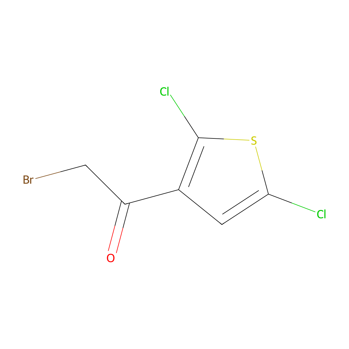 2-Bromo-1-(2,5-dichloro-3-thienyl)ethanone molecular structure, CAS 59160-46-2