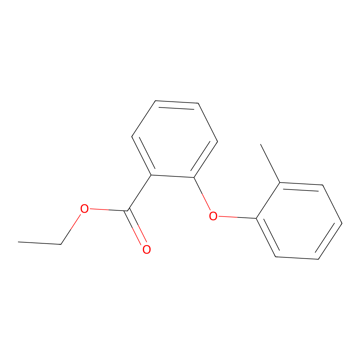 Ethyl 2-(2-methylphenoxy)benzoate molecular structure, CAS 59167-50-9