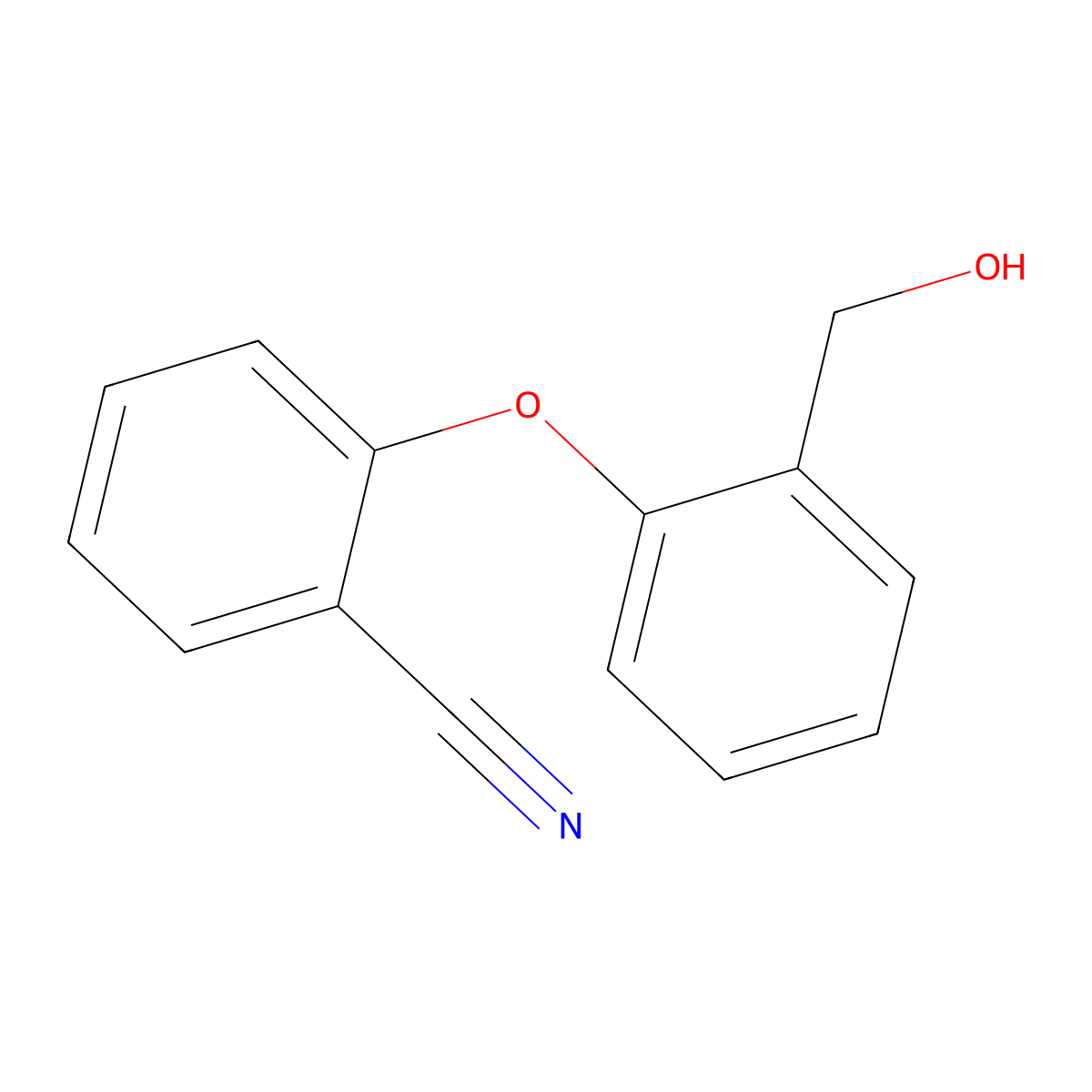 2-[2-(Hydroxymethyl)phenoxy]benzonitrile molecular structure, CAS 59167-65-6