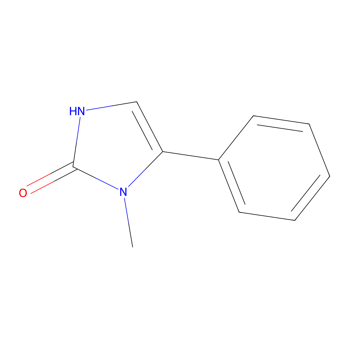 1-methyl-5-phenyl-2,3-dihydro-1H-imidazol-2-one molecular structure, CAS 59167-84-9