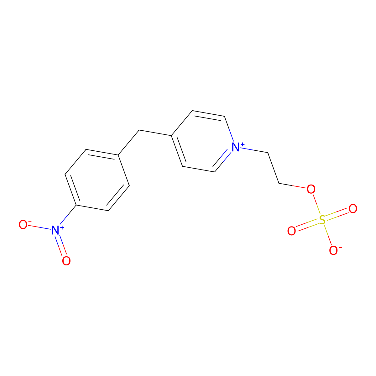 4-(4-Nitrobenzyl)-1-[2-(sulphonatooxy)ethyl]pyridinium molecular structure, CAS 59168-27-3