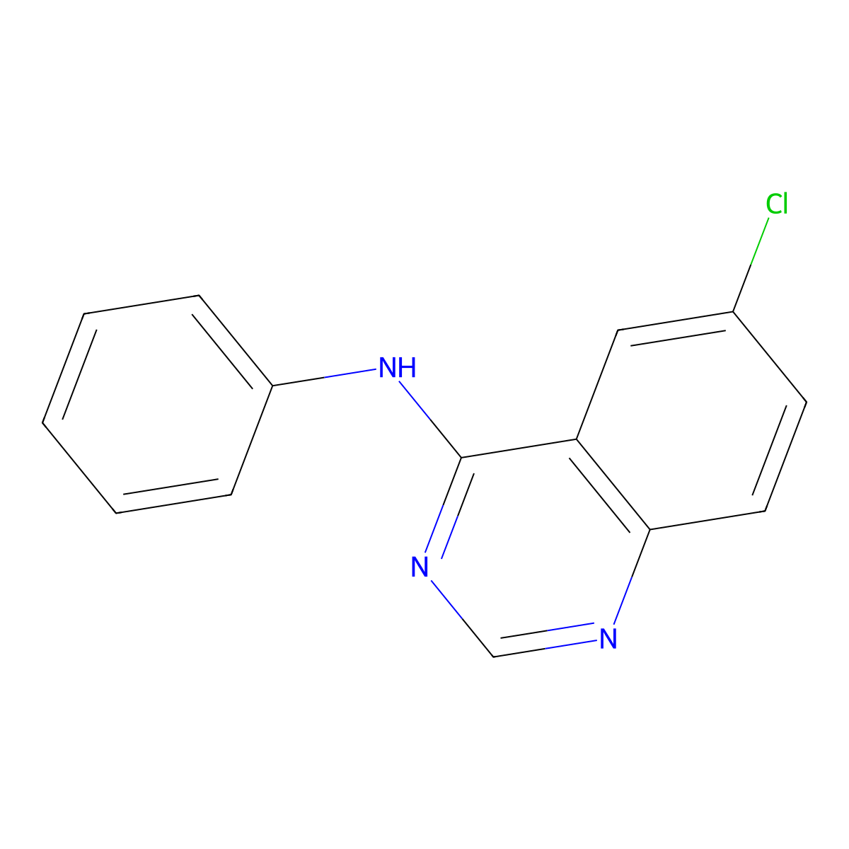 6-chloro-N-phenylquinazolin-4-amine molecular structure, CAS 59169-66-3