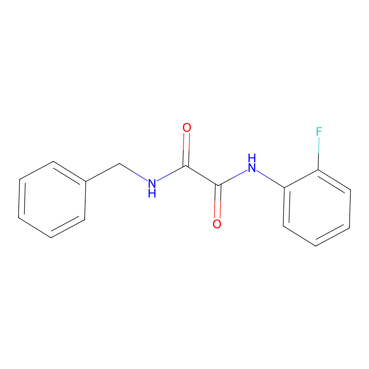 N-benzyl-N'-(2-fluorophenyl)oxamide molecular structure, CAS 5917-65-7