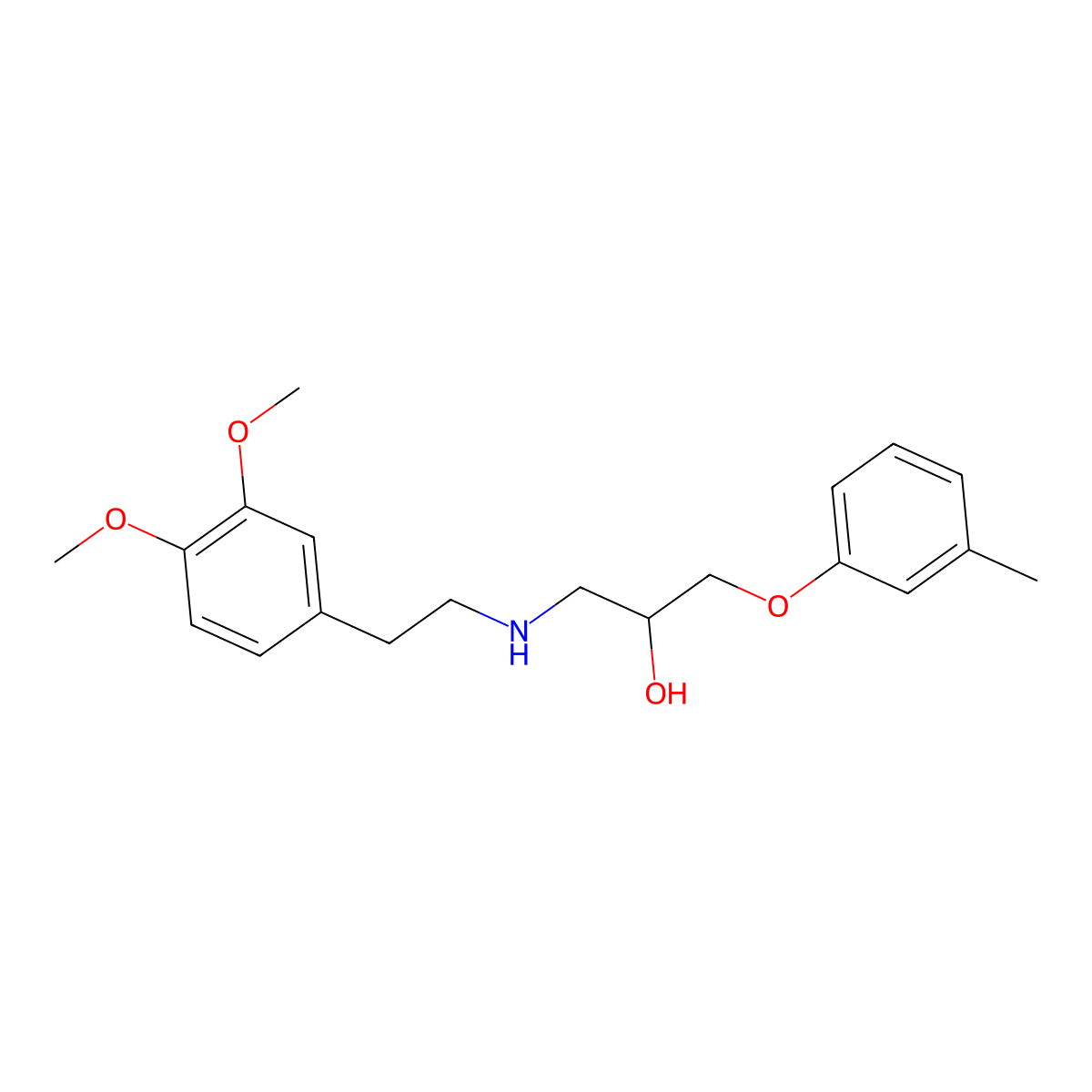 Bevantolol molecular structure, CAS 59170-23-9