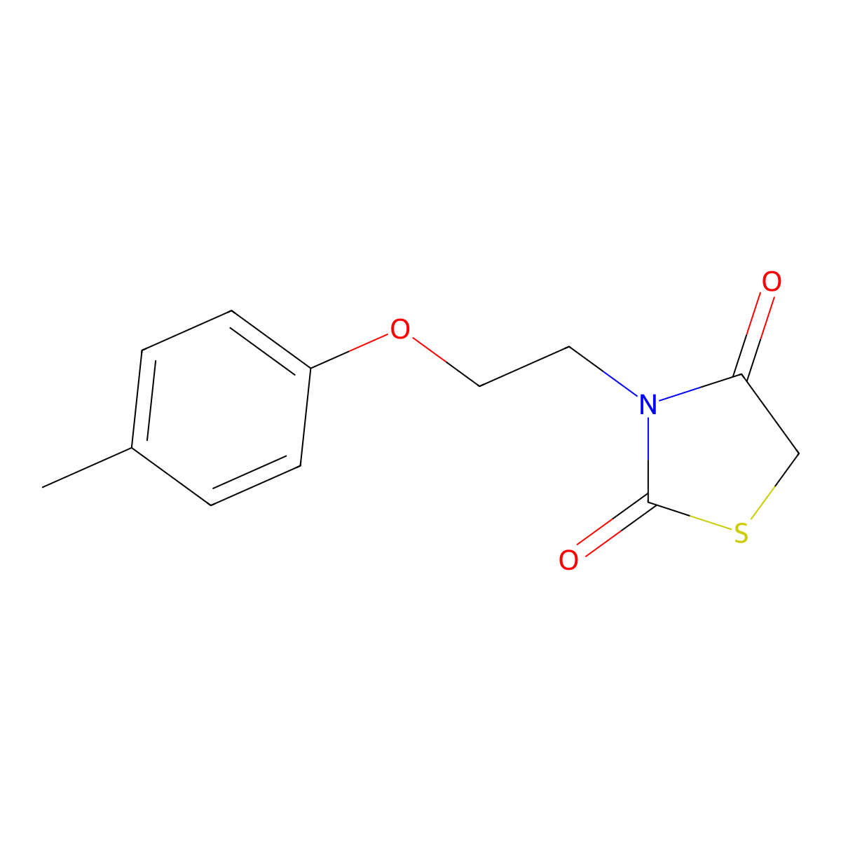 3-[2-(4-Methylphenoxy)ethyl]-1,3-thiazolidine-2,4-dione molecular structure, CAS 591722-60-0