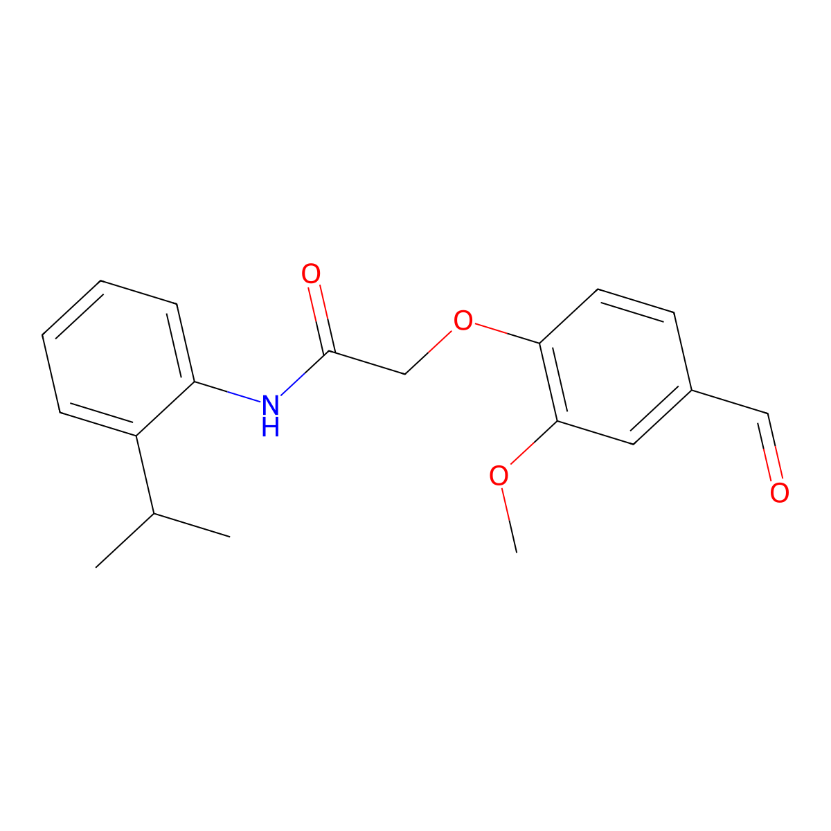 2-(4-formyl-2-methoxyphenoxy)-N-[2-(propan-2-yl)phenyl]acetamide molecular structure, CAS 591723-65-8