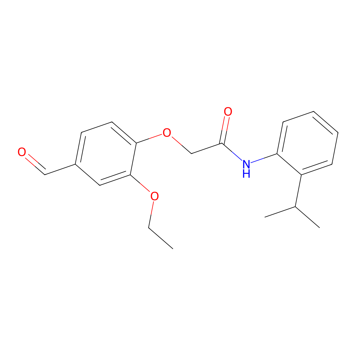 2-(2-ethoxy-4-formylphenoxy)-N-[2-(propan-2-yl)phenyl]acetamide molecular structure, CAS 591723-68-1