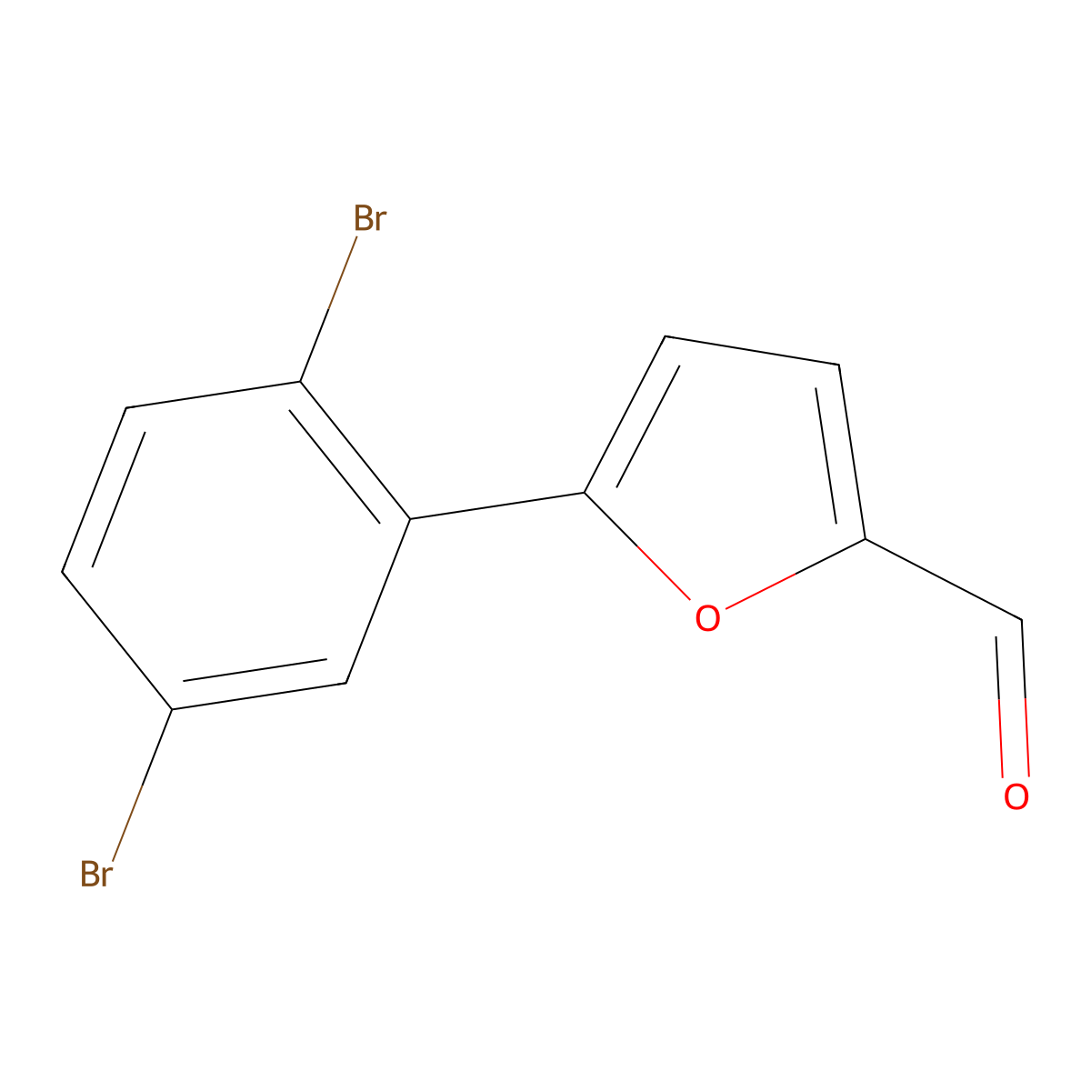 5-(2,5-Dibromophenyl)furan-2-carbaldehyde molecular structure, CAS 591723-91-0