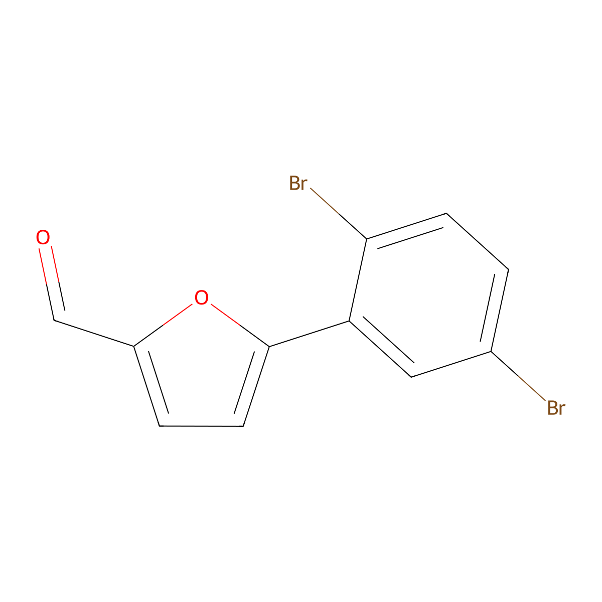 5-(2,5-Dibromophenyl)furan-2-carbaldehyde molecular structure, CAS 591723-91-0