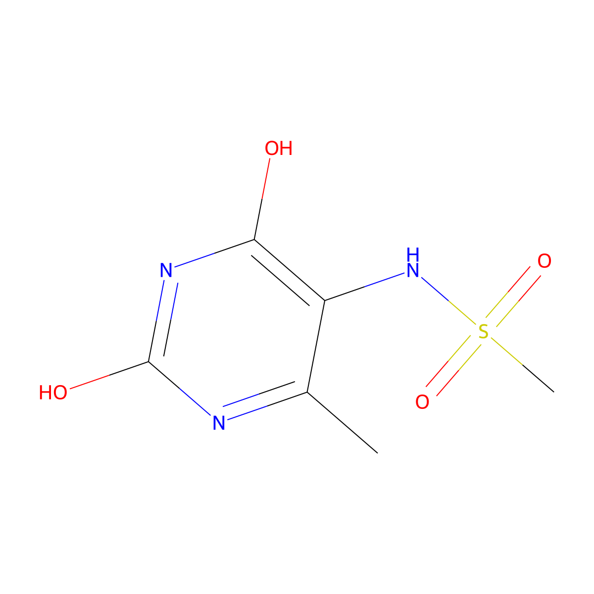 N-(6-Methyl-2,4-dioxo-1,2,3,4-tetrahydropyrimidin-5-yl)methanesulfonamide molecular structure, CAS 591725-91-6