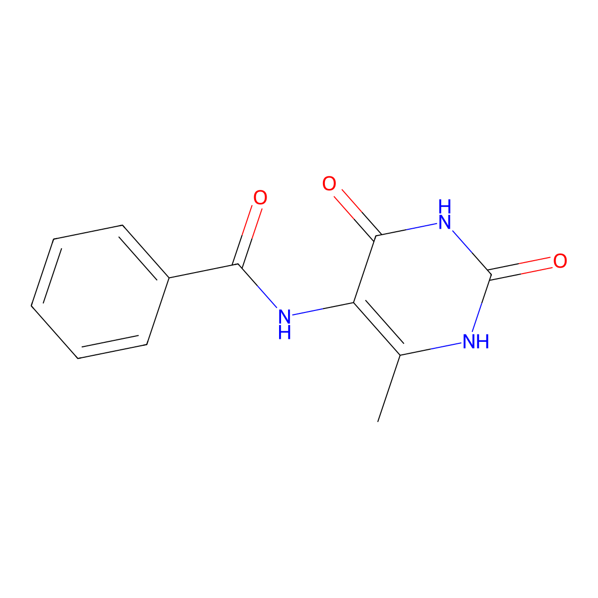 N-(2,4-dihydroxy-6-methylpyrimidin-5-yl)benzamide molecular structure, CAS 591726-19-1