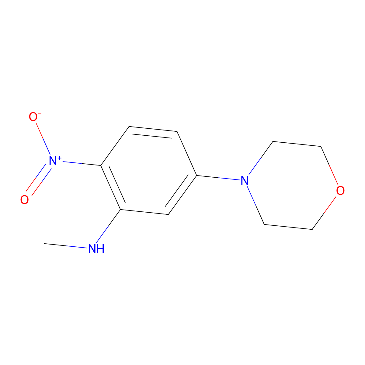 N-methyl-5-morpholin-4-yl-2-nitroaniline molecular structure, CAS 591726-45-3