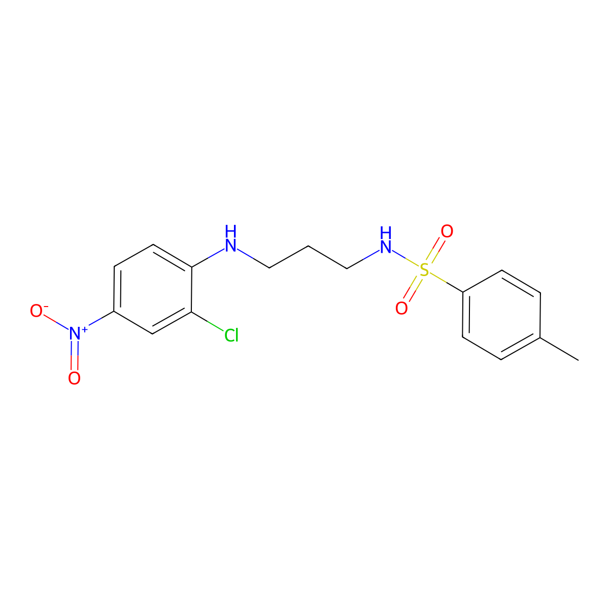 N-[3-(2-chloro-4-nitroanilino)propyl]-4-methylbenzenesulfonamide molecular structure, CAS 591726-65-7