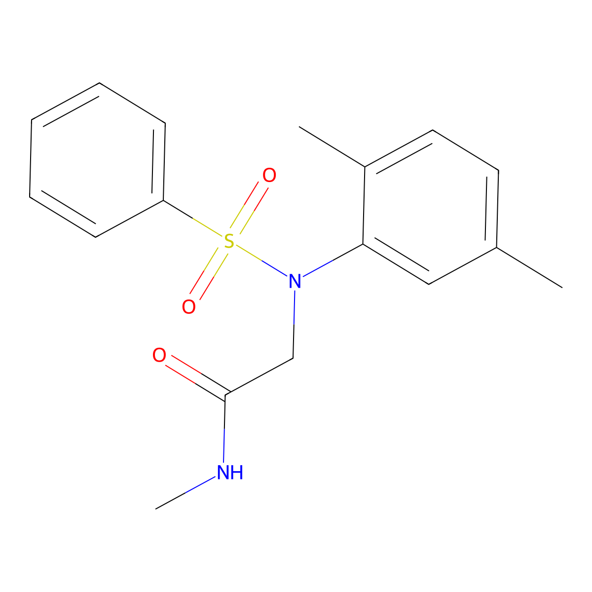 2-[(2,5-Dimethylphenyl)(phenylsulfonyl)amino]-N-methylacetamide molecular structure, CAS 591727-44-5
