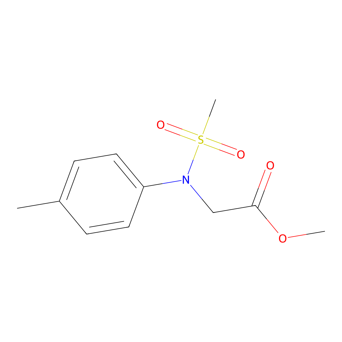 methyl N-(4-methylphenyl)-N-(methylsulfonyl)glycinate molecular structure, CAS 591731-33-8
