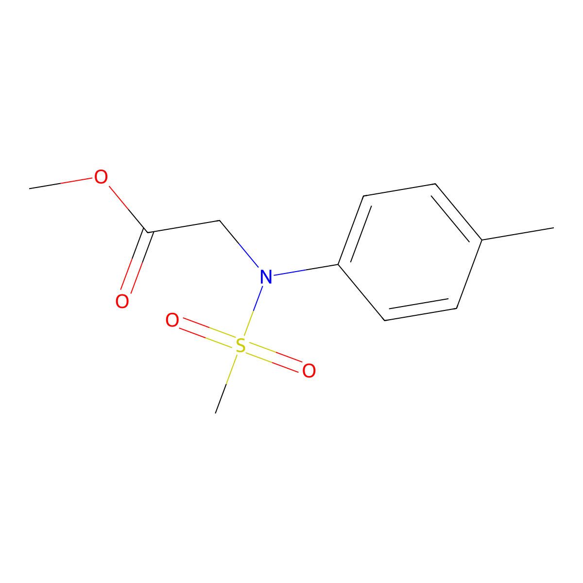methyl N-(4-methylphenyl)-N-(methylsulfonyl)glycinate molecular structure, CAS 591731-33-8
